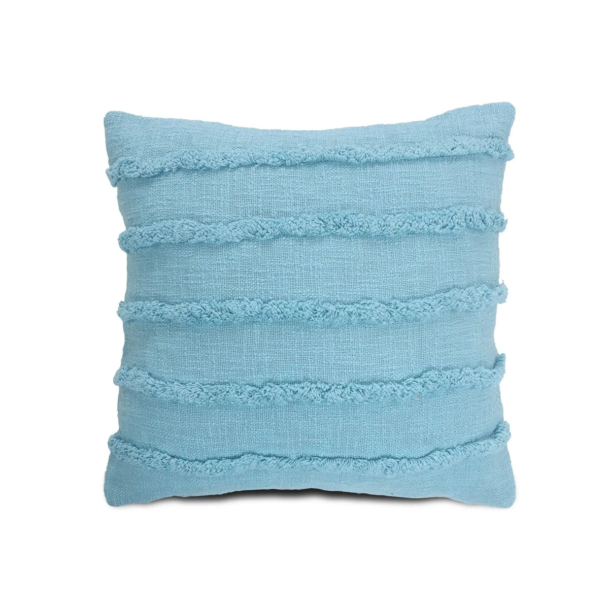 Teal Overtufted Solid LR07512 Throw Pillow