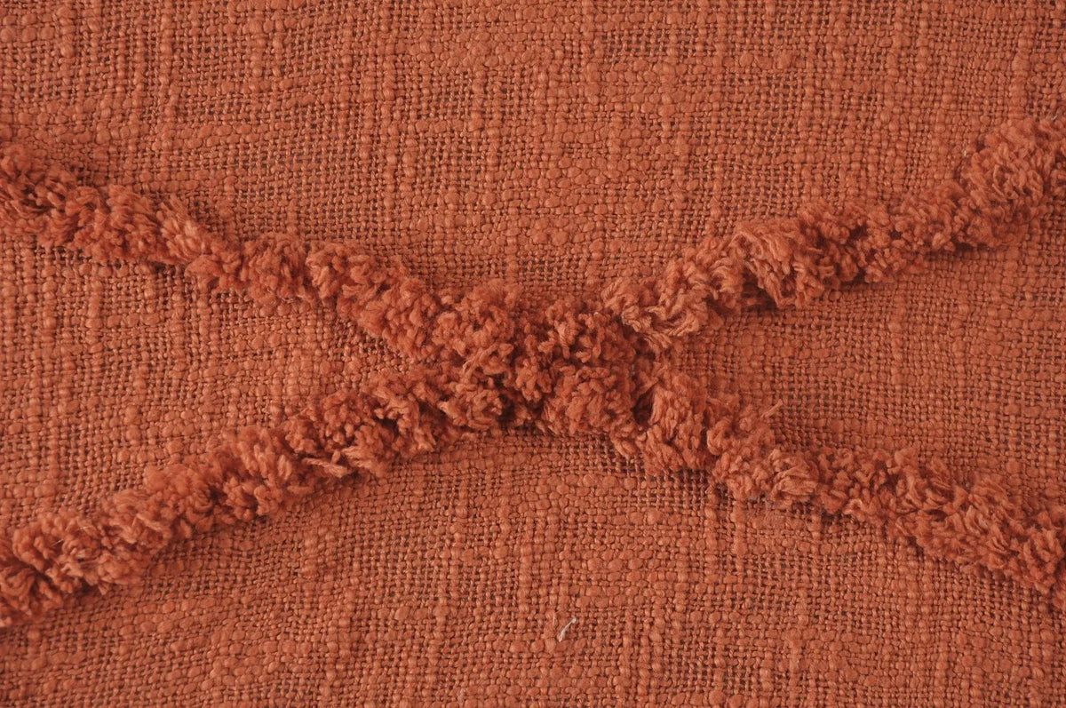 Terracotta Clay Tufted LR80177 Throw Blanket