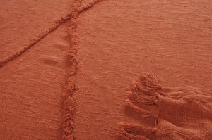 Terracotta Clay Tufted LR80177 Throw Blanket