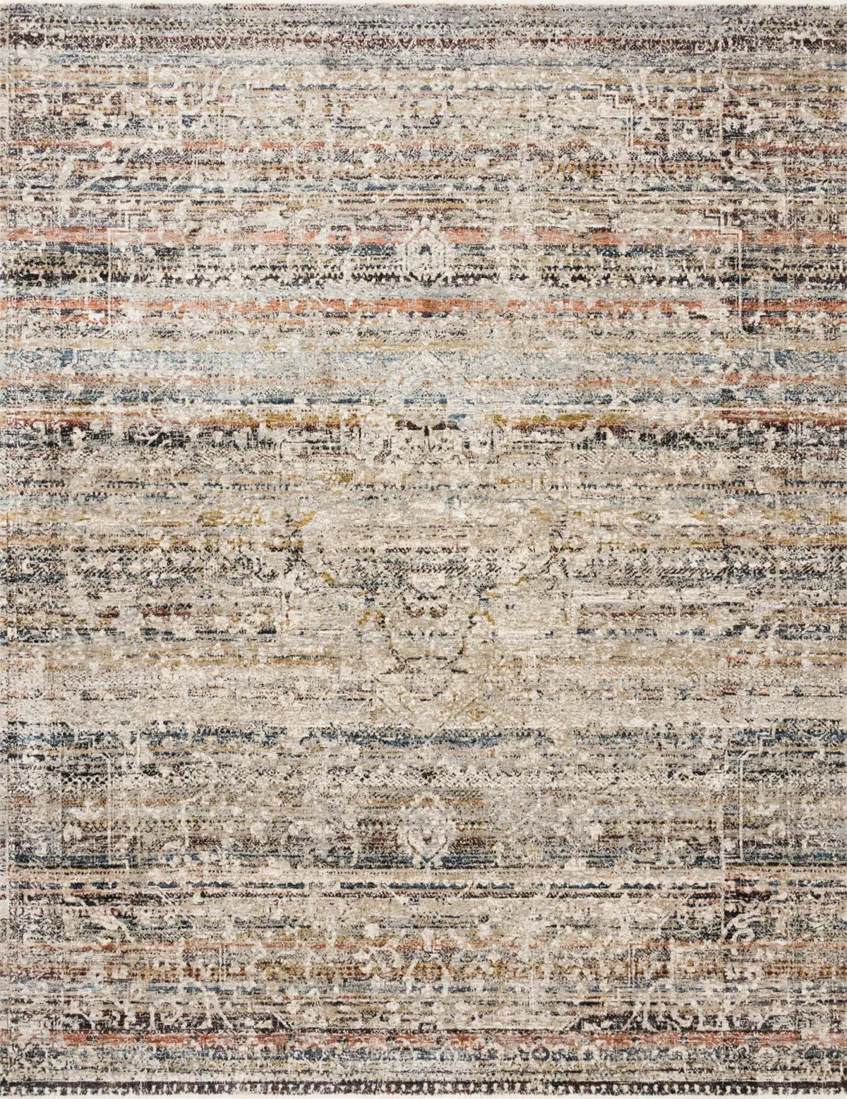 Theia THE-03 Taupe/Multi Rug