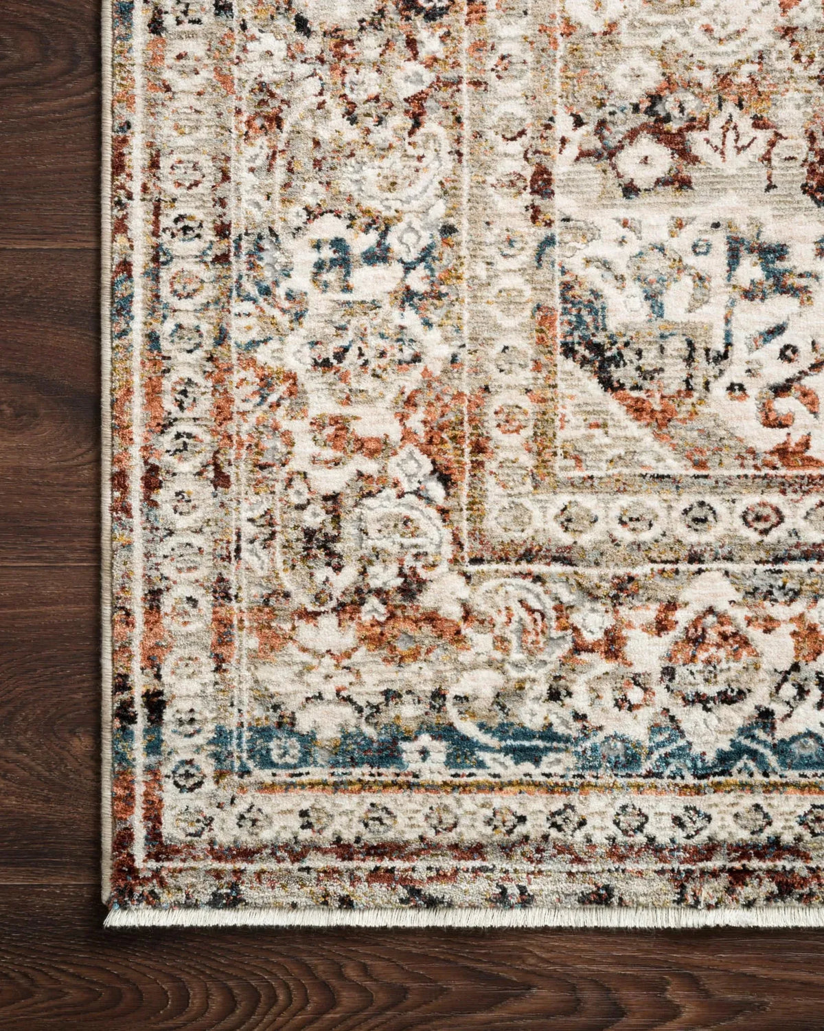 Theia THE-05 Taupe/Brick Rug