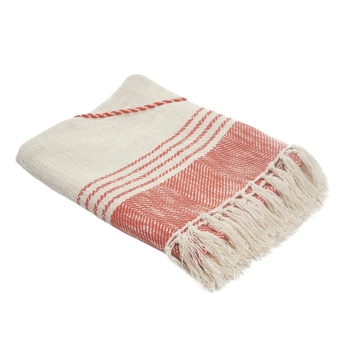 Throws Lr80186 Red/White Throw Blanket