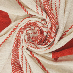 Throws Lr80186 Red/White Throw Blanket