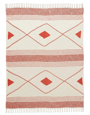 Throws Lr80186 Red/White Throw Blanket