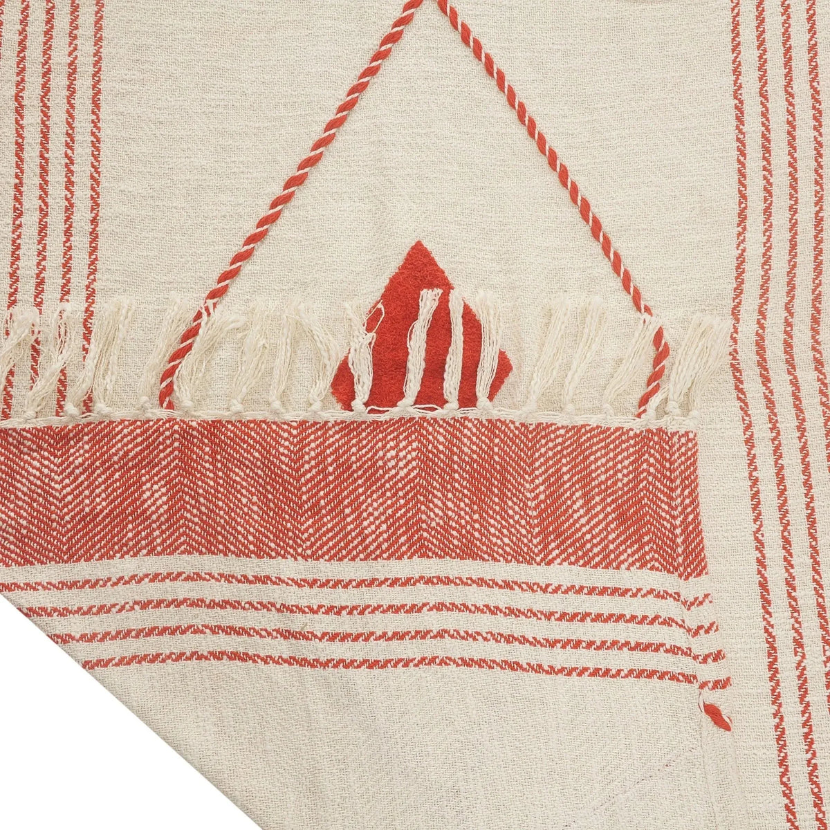 Throws Lr80186 Red/White Throw Blanket