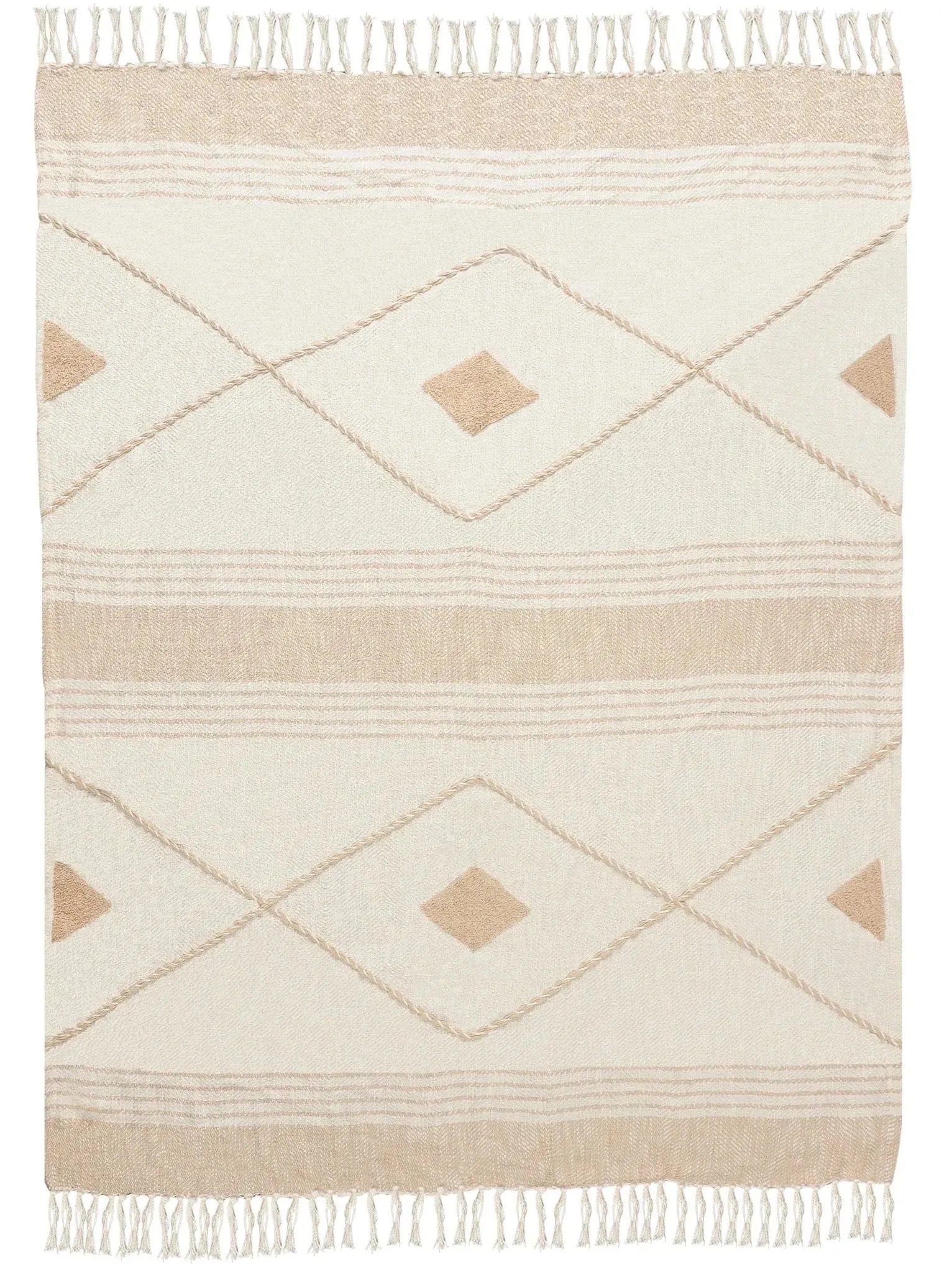 Throws Lr80188 Peach/White Throw Blanket