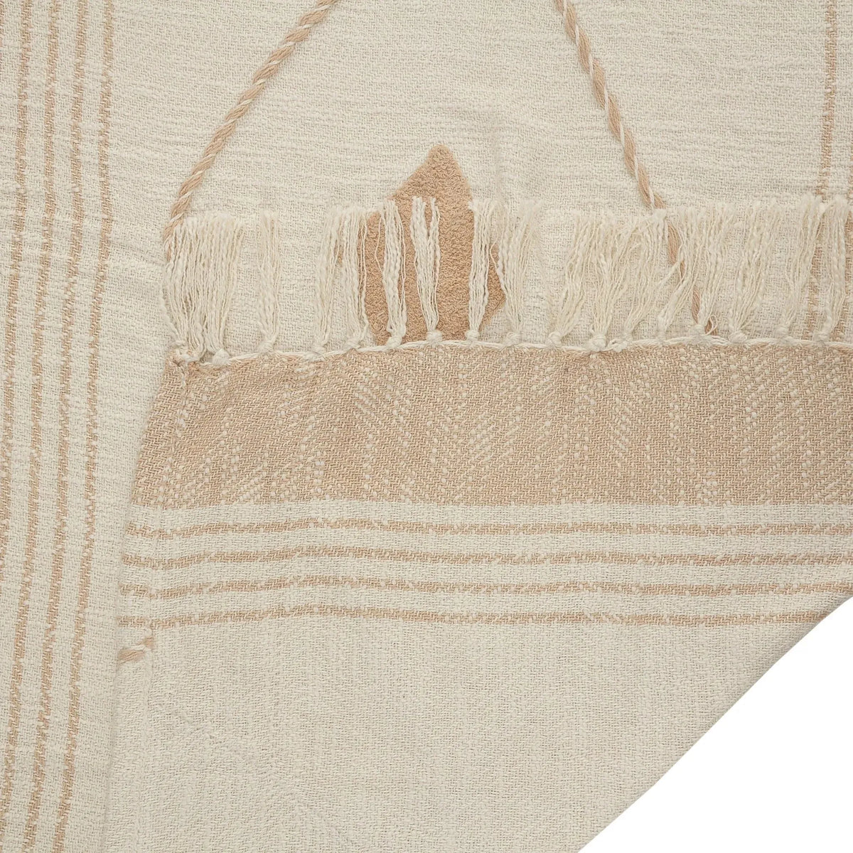 Throws Lr80188 Peach/White Throw Blanket