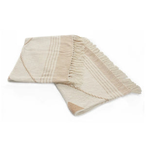 Throws Lr80188 Peach/White Throw Blanket