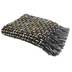 Throws Lr80189 Black/Gold Throw Blanket