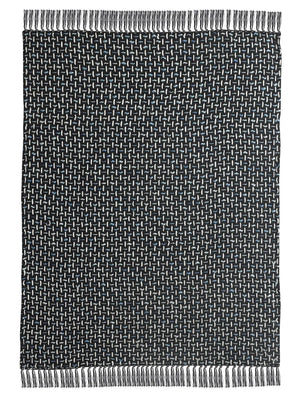 Throws Lr80190 Black/Blue Throw Blanket