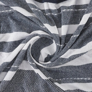 Throws Lr80191 Blue/White Throw Blanket