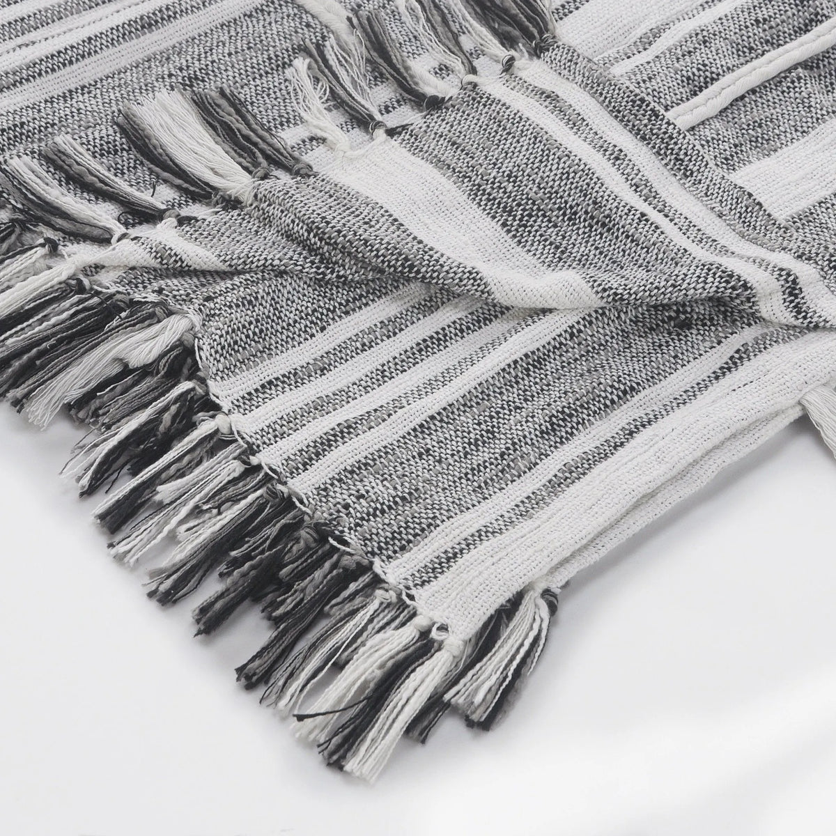 Throws Lr80192 Gray/White Throw Blanket