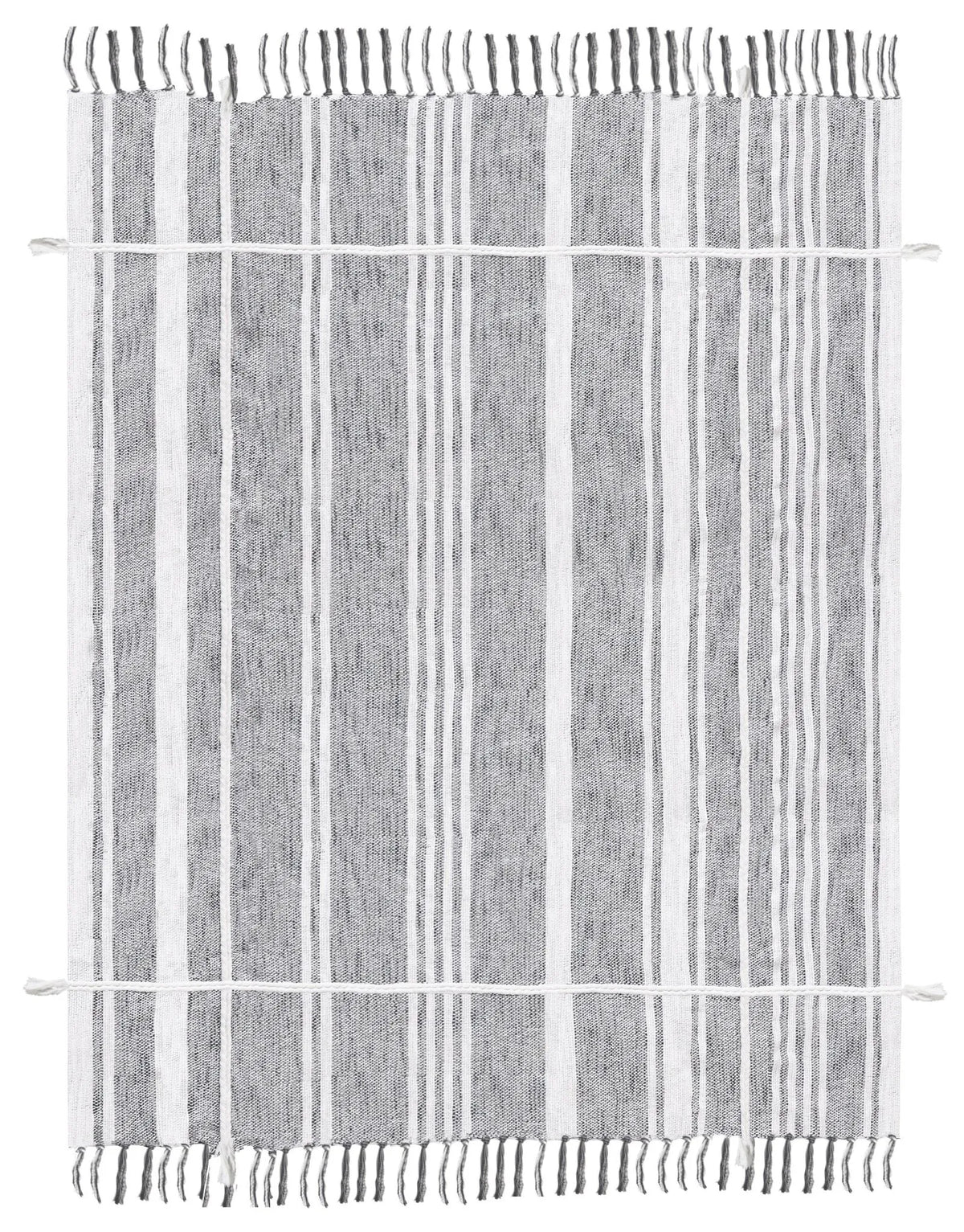 Throws Lr80192 Gray/White Throw Blanket