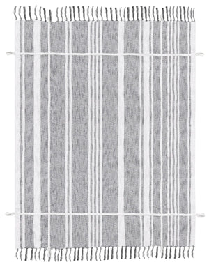 Throws Lr80192 Gray/White Throw Blanket