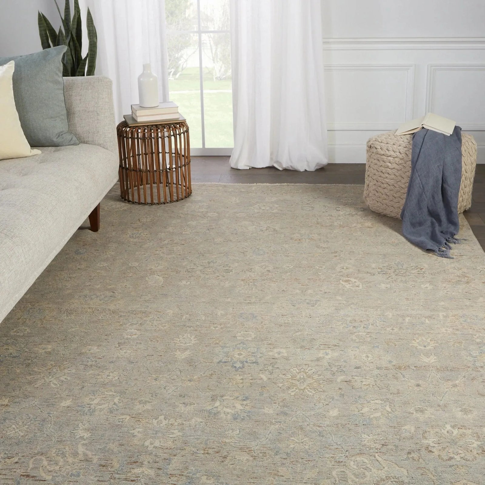 Tierzah Trz02 Pembe Gray/Blue Rug