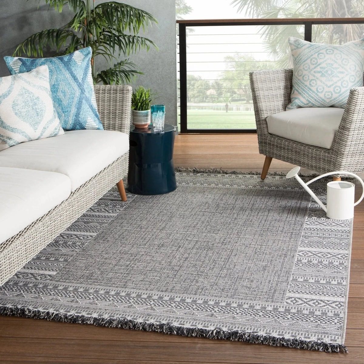 Tikal Tkl02 Kiyan Gray/Light Gray Rug