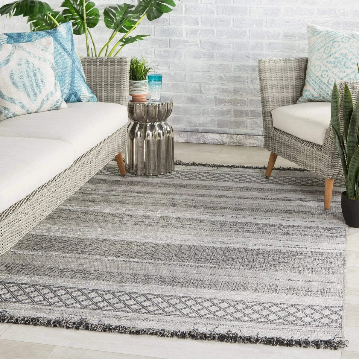 Tikal Tkl03 Cote Gray/Light Gray Rug