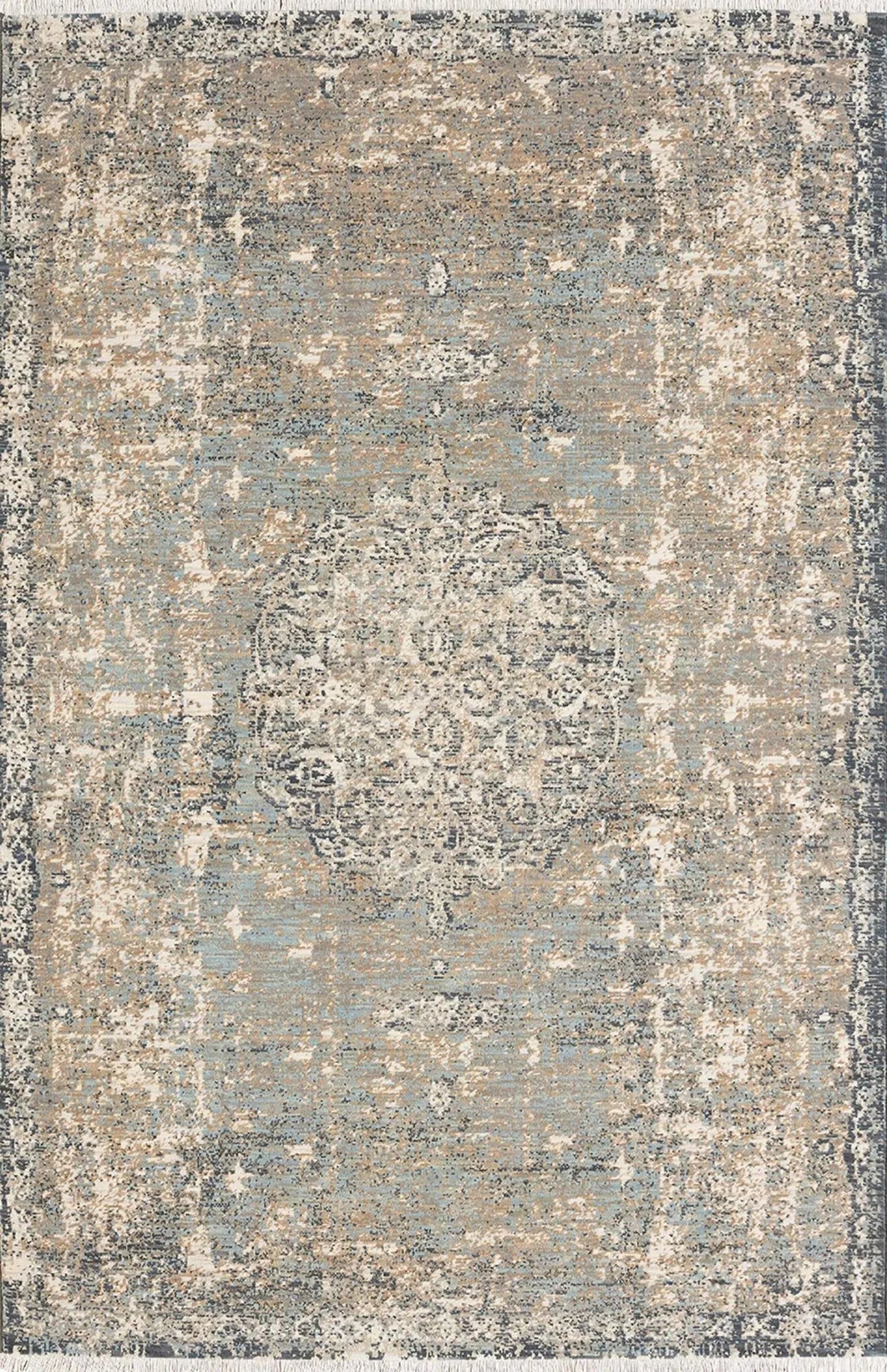 Titanium 39400 16014 Floret Seaglass By Patina Vie Rug
