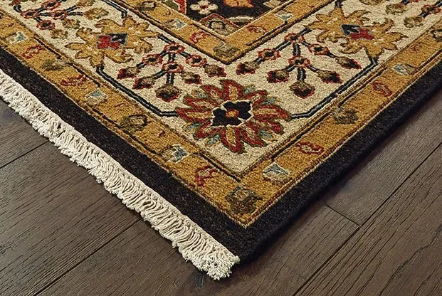 Tommy Bahama Angora 12302 Black Ivory Rug