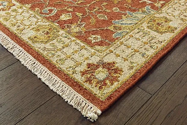 Tommy Bahama Angora 12303 Rust Ivory Rug