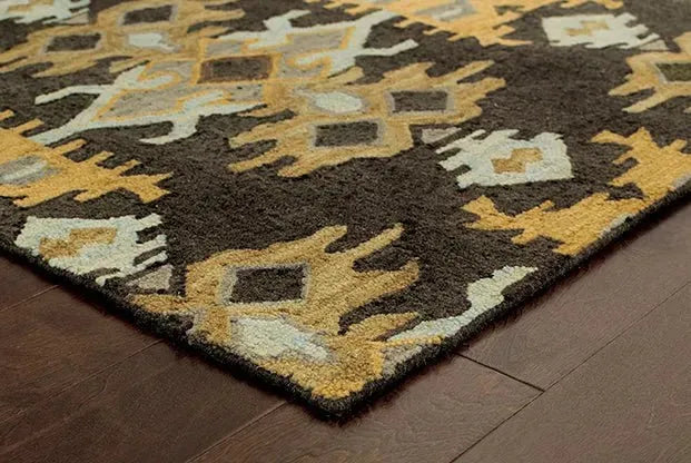 Tommy Bahama Jamison 53305 Black / Gold Rug