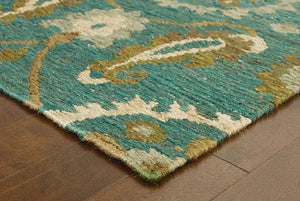Tommy Bahama Valencia 57702 Blue / Green Rug