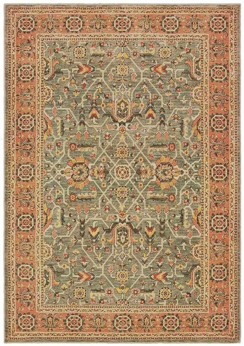 Toscana 9537B Blue Orange Rug