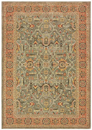 Toscana 9537B Blue Orange Rug