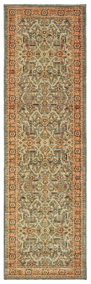 Toscana 9537B Blue Orange Rug