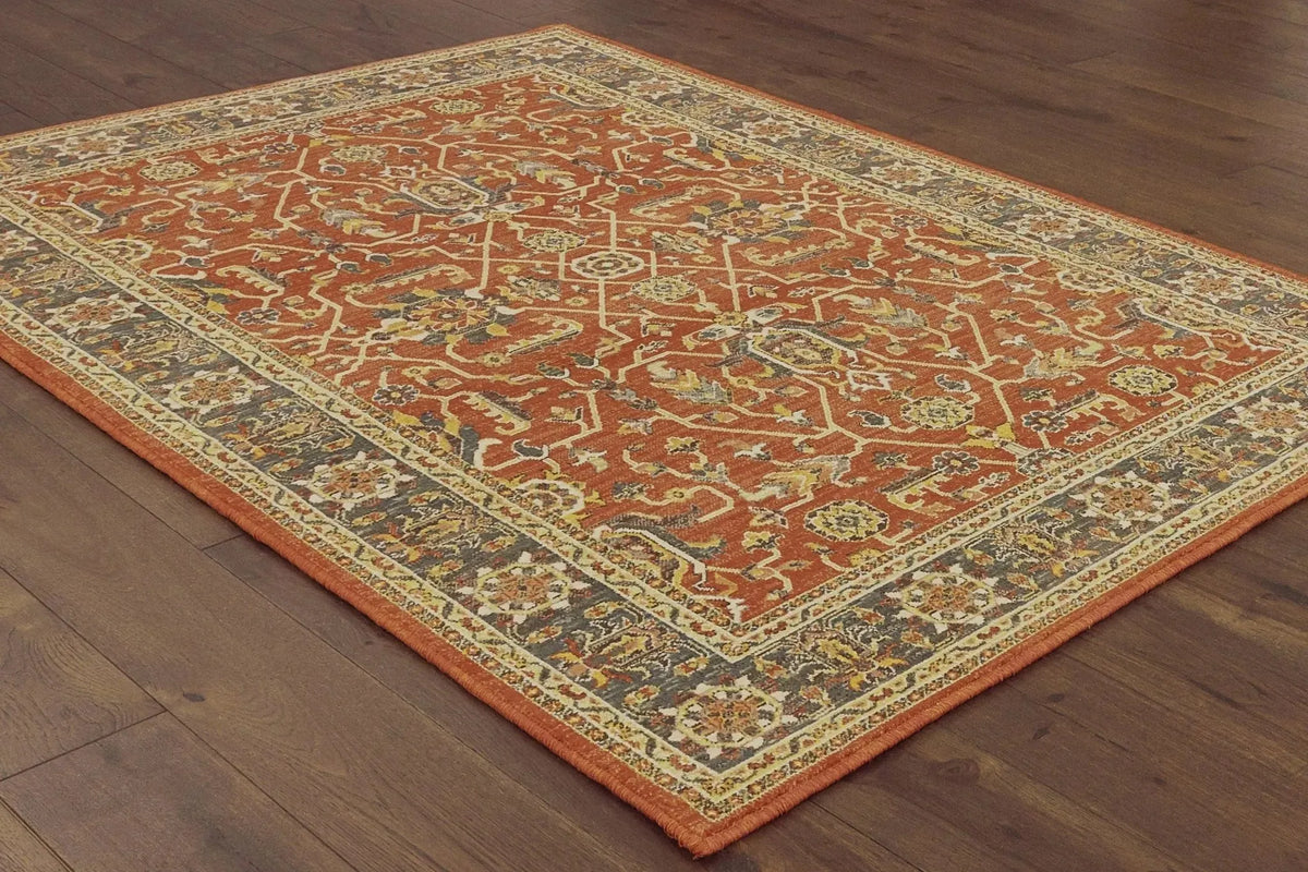 Toscana 9537C Orange Blue Rug
