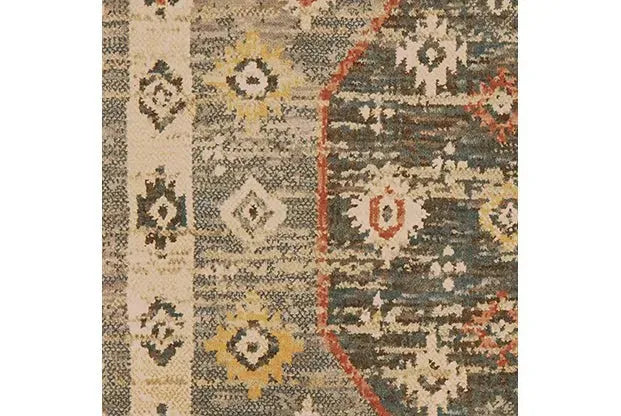 Toscana 9545D Orange Blue Rug