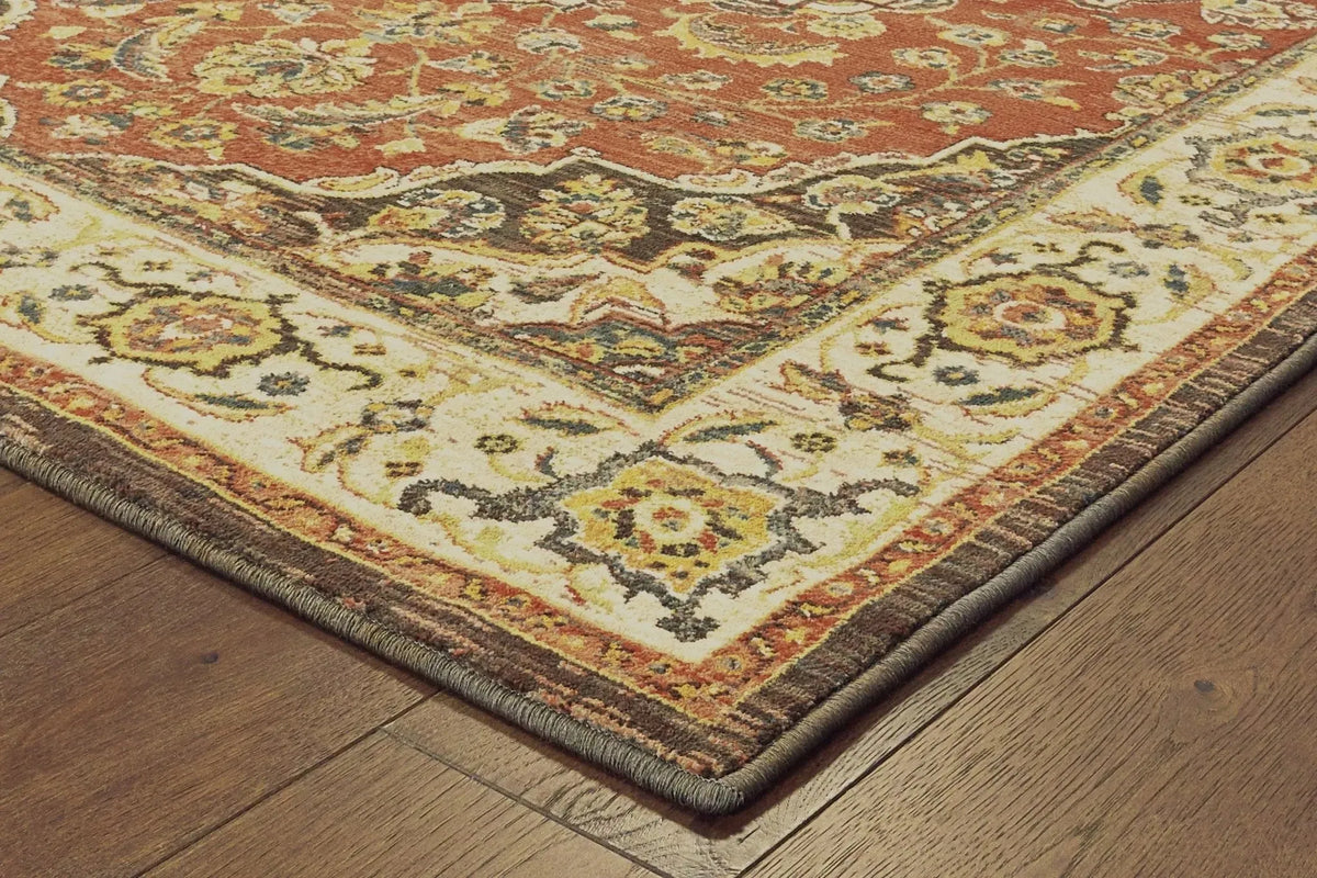 Toscana 9551B Orange Ivory Rug