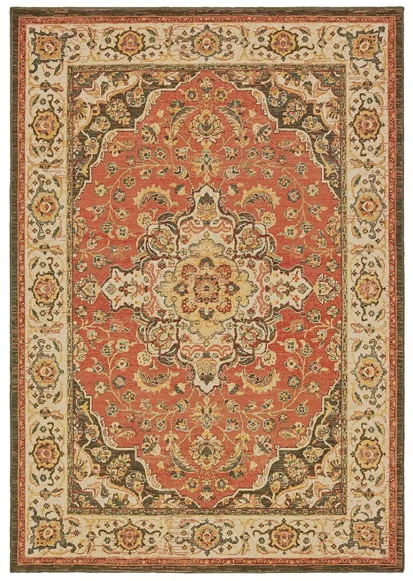 Toscana 9551B Orange Ivory Rug