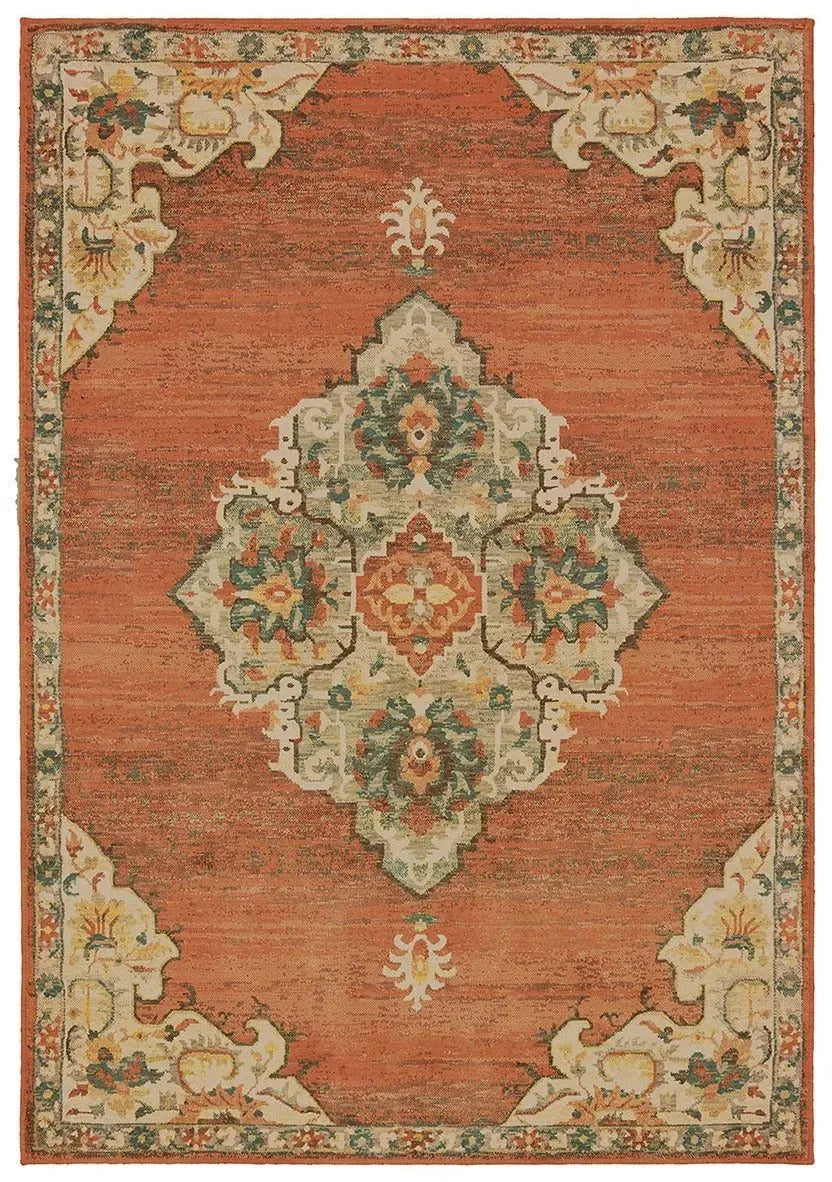Toscana 9568B Orange Grey Rug