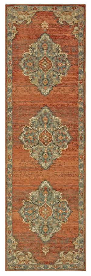 Toscana 9568B Orange Grey Rug