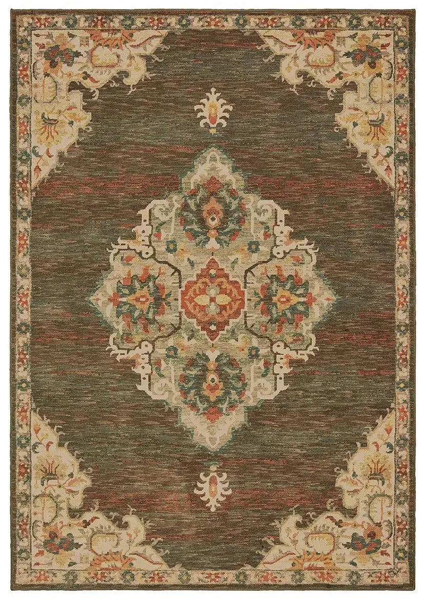 Toscana 9568C Charcoal Orange Rug