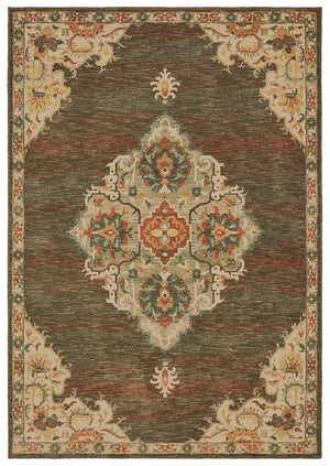 Toscana 9568C Charcoal Orange Rug