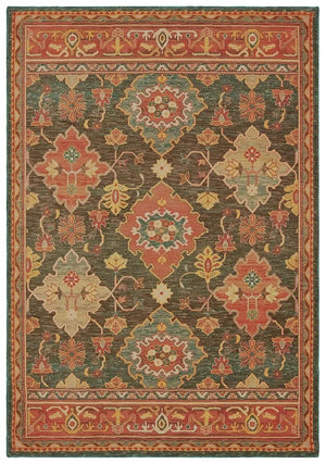 Toscana 9570B Charcoal Orange Rug