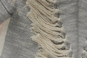 Touch of Blush Striped with FringeLR80183 Throw Blanket