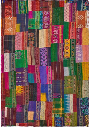 Traditional Patola Kantha LR80152 Throw Blanket