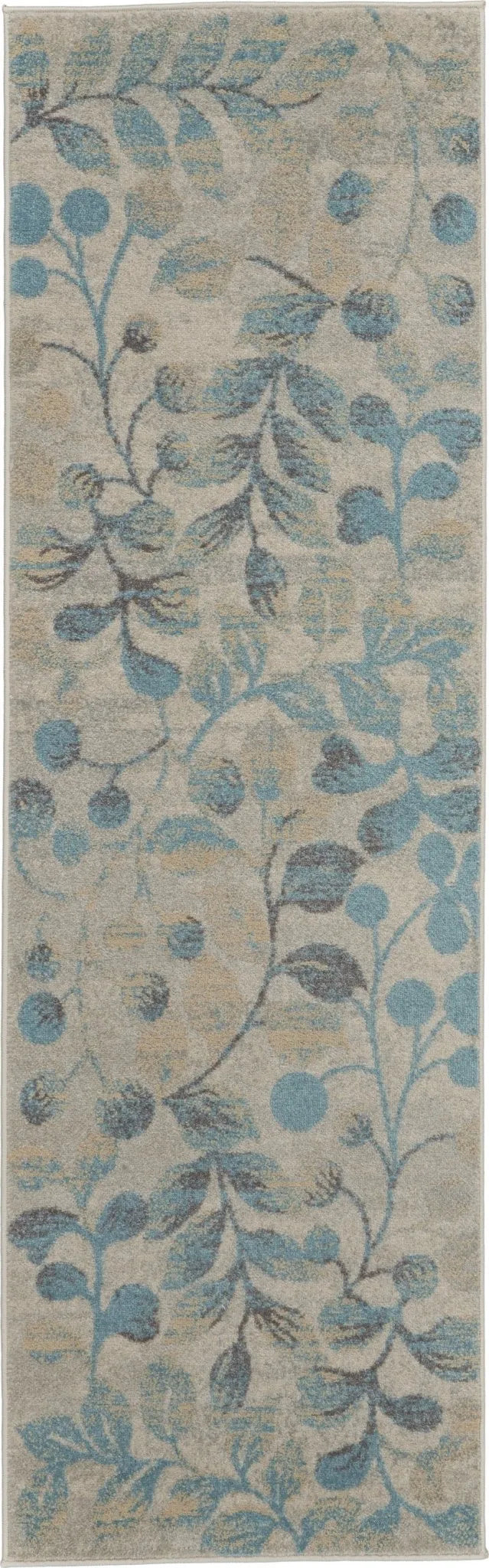 Tranquil TRA03 Ivory/Turquoise Rug