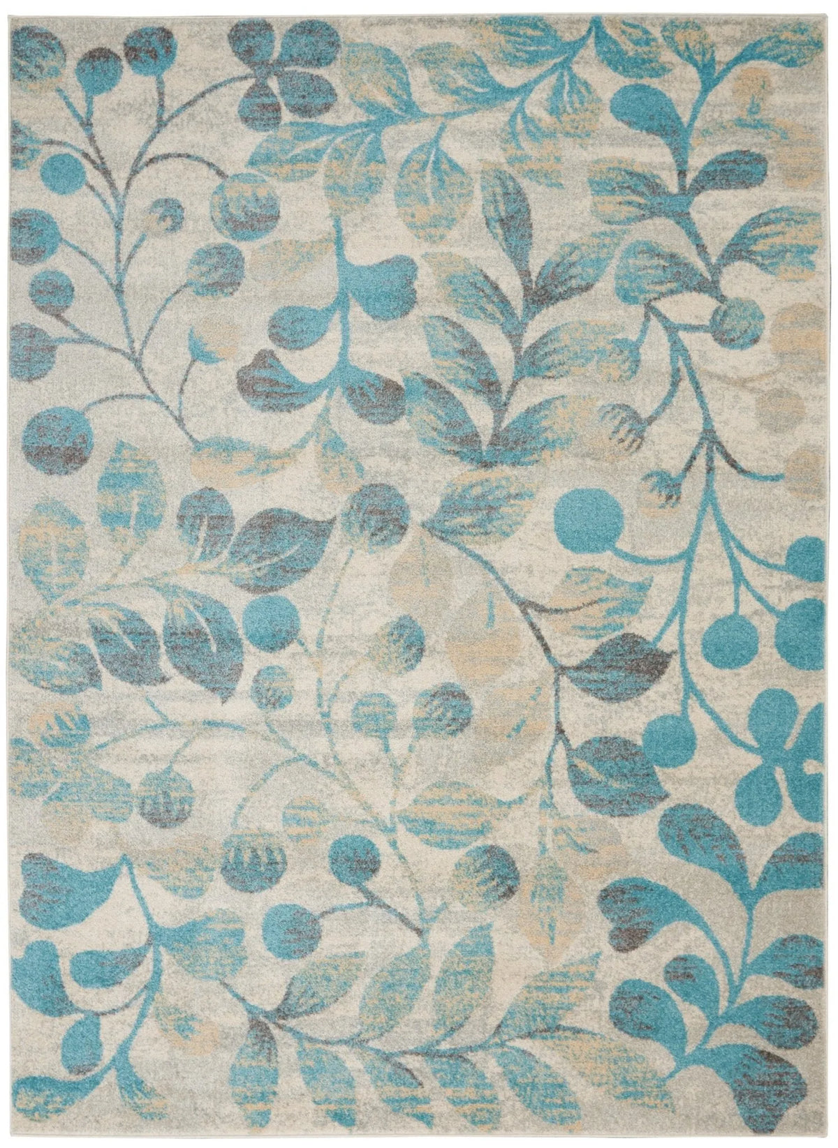 Tranquil TRA03 Ivory/Turquoise Rug
