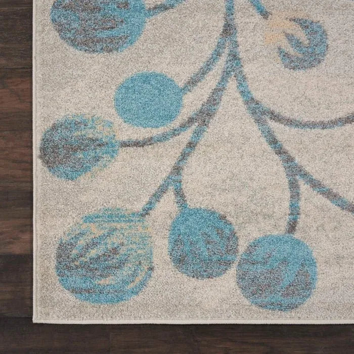 Tranquil TRA03 Ivory/Turquoise Rug