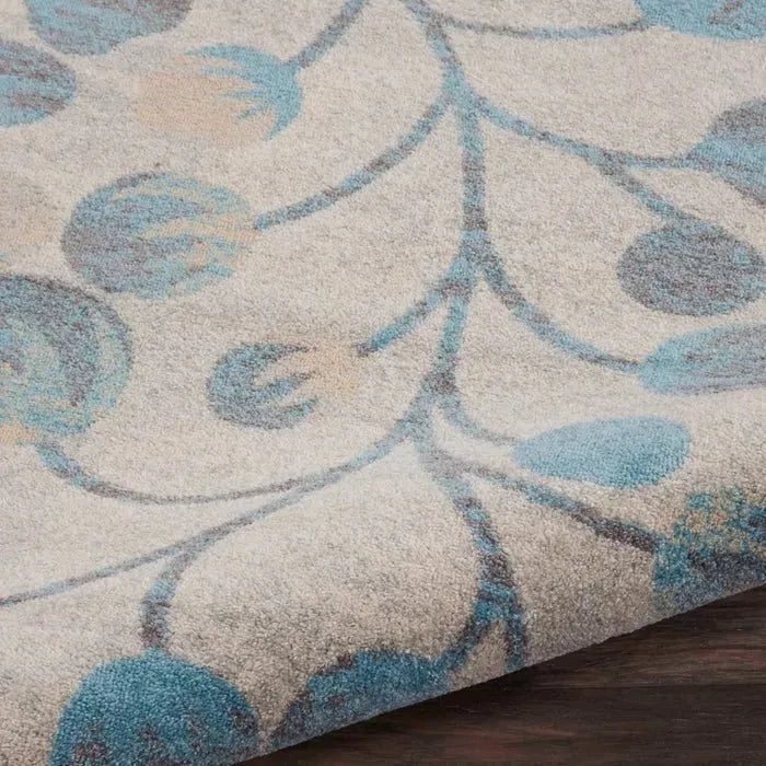 Tranquil TRA03 Ivory/Turquoise Rug