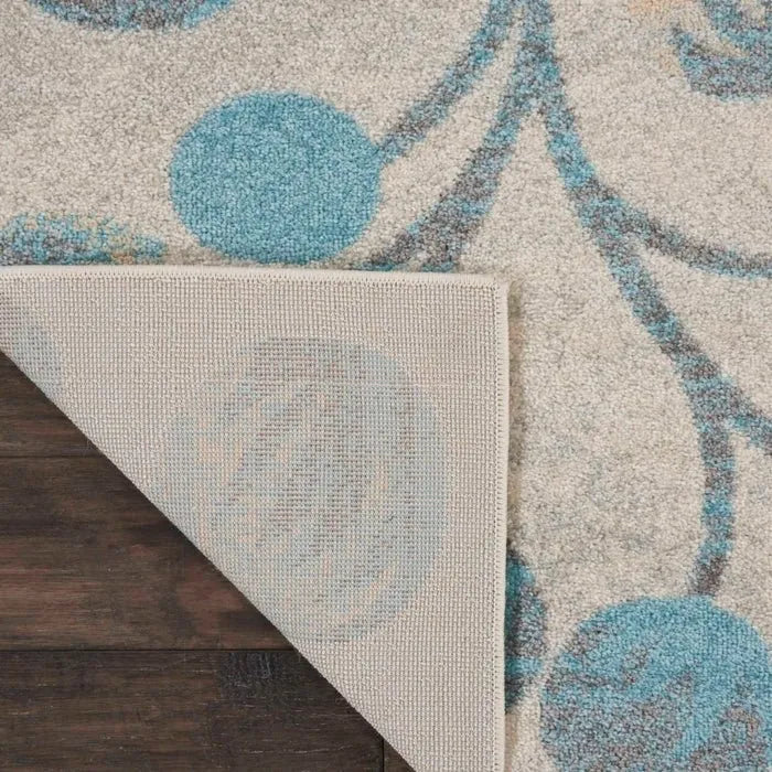 Tranquil TRA03 Ivory/Turquoise Rug