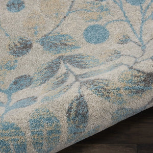 Tranquil TRA03 Ivory/Turquoise Rug