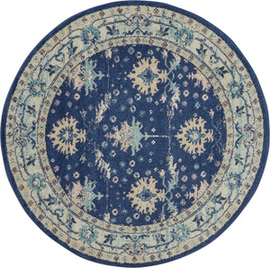 Tranquil TRA10 Navy/Ivory Rug