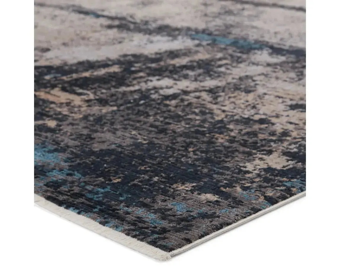 Tunderra TUN09 Light Taupe/Teal Rug