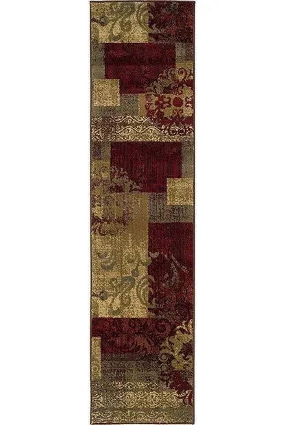 Tybee 851U Green / Red Rug
