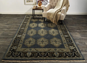 Ustad 6111F Blue/Gray Rug